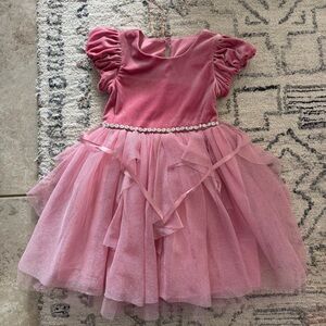 Pink tulle & velvet Kids dress